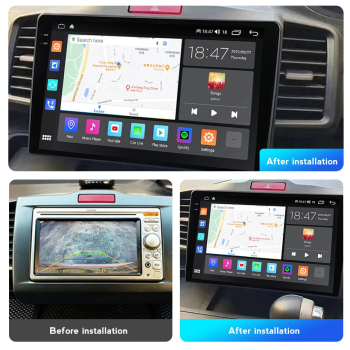Navigatie Honda Freed 2008-2016 Rezolutie 2K , 8GB RAM+128GB ROM QLED [4]