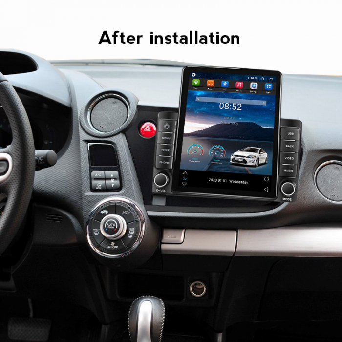 Navigatie Honda Insight din 2009-2014, Display TESLA 9.5 inch, 2GB RAM si 32GB ROM, Wireless Carplay si Android Auto, Procesor Octacore, Slot sim 4G, Sunet DSP, Camera Marsarier, Bluetooth, USB, Wi Fi [2]