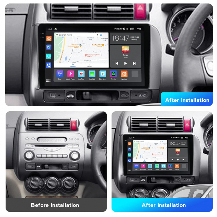 Navigatie Honda Jazz City 2002-2007 Rezolutie 2K , 8GB RAM+128GB ROM QLED [8]