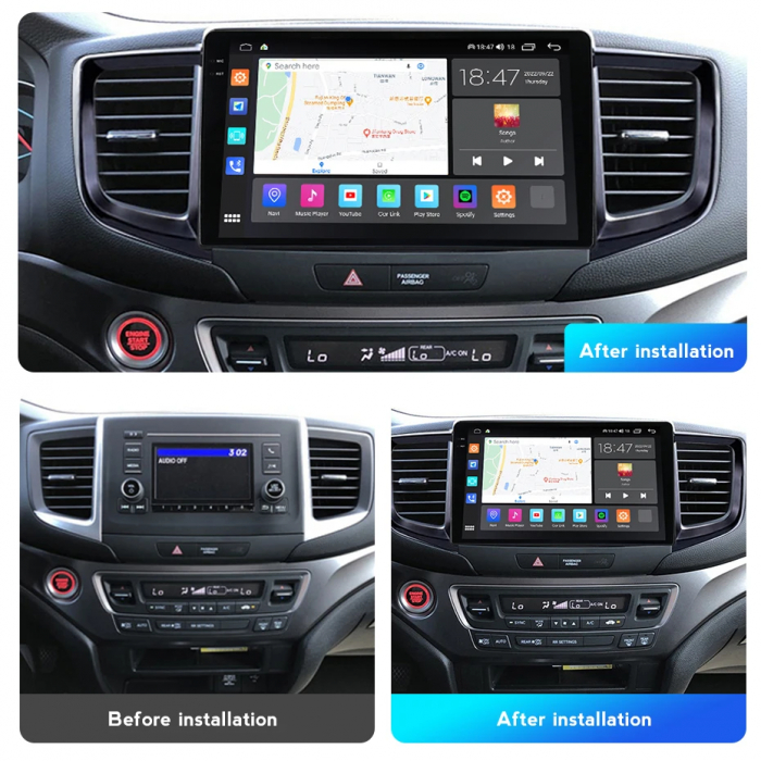 Navigatie Honda Pilot 2016-2019 Android 14 , 4GB RAM+32GB ROM QLED [4]
