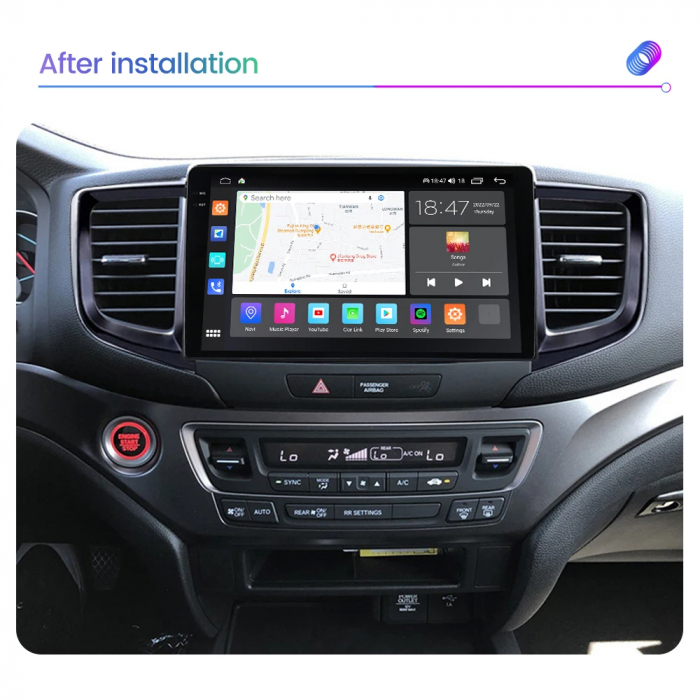 Navigatie Honda Pilot 2016-2019 Android 14 , 4GB RAM , Procesor Quad Core , Wireless Carplay si Android auto , Display HD Touchscreen, Wi-Fi , Bluetooth, USB [3]