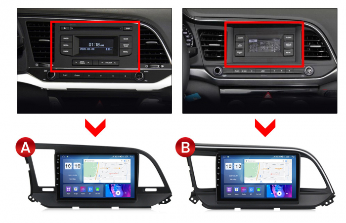 Navigatie Hyundai Elantra ( 2015 - 2019 ) 4 GB RAM si 64 GB ROM, Slot Sim 4G, Procesor Octa Core, Carplay, Sunet DSP, Android, Aplicatii, Usb, Wi Fi, Bluetooth [5]