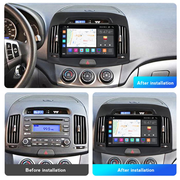 Navigatie Hyundai Elantra din 2006 - 2012 Android 14 , 4GB RAM , Procesor Quad Core , Wireless Carplay si Android auto , Display HD Touchscreen, Wi-Fi , Bluetooth, USB [5]