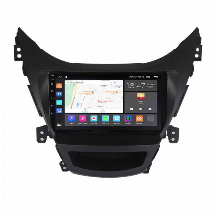Navigatie Hyundai Elantra din 2011-2016, Rezolutie 2K, Display QLED 9.5 inch, 4GB RAM si 64GB ROM, Android, Procesor Octacore, Slot sim 4G, Sunet DSP, Wireless Carplay si Android Auto, Camera Marsarie [3]