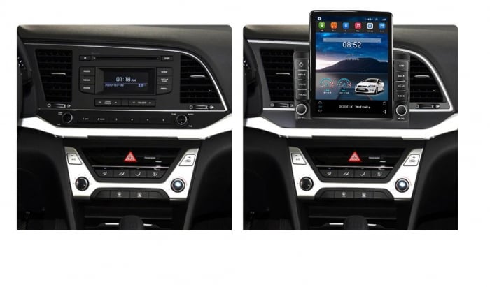 Navigatie Hyundai Elantra din 2015-2019, Display TESLA 9.5 inch, 2GB RAM si 32GB ROM, Wireless Carplay si Android Auto, Procesor Octacore, Slot sim 4G, Sunet DSP, Camera Marsarier, Bluetooth, USB, Wi [3]