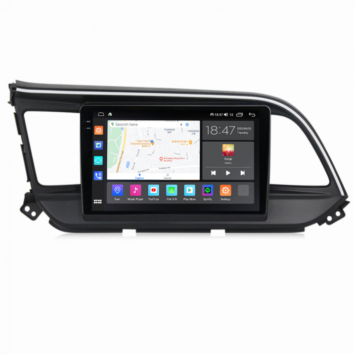 Navigatie Hyundai Elantra din 2015-2019, Rezolutie 2K, Display QLED 9.5 inch, 4GB RAM si 64GB ROM, Android, Procesor Octacore, Slot sim 4G, Sunet DSP, Wireless Carplay si Android Auto, Camera Marsarie [4]