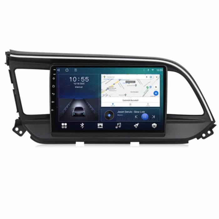 Navigatie Hyundai Elantra din 2015-2019, Rezolutie 2K, Display QLED 9.5 inch, 4GB RAM si 64GB ROM, Android, Procesor Octacore, Slot sim 4G, Sunet DSP, Wireless Carplay si Android Auto, Camera Marsarie [2]