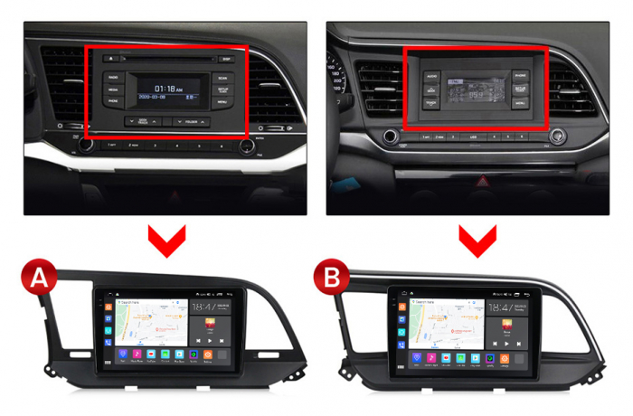 Navigatie Hyundai Elantra din 2015-2019, Rezolutie 2K, Ecran QLED 9.5 inch, 8GB RAM si 128GB ROM, Android, Procesor Octacore, Slot sim 4G, Sunet DSP, Wireless Carplay si Android Auto [3]