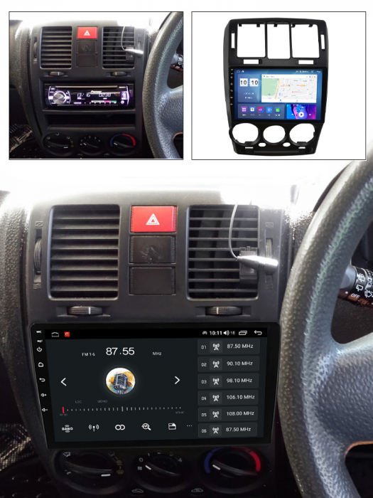 Navigatie Hyundai Getz 2002-2011 Android 14 , 4GB RAM , Procesor Quad Core , Wireless Carplay si Android auto , Display HD Touchscreen, Wi-Fi , Bluetooth, USB [6]
