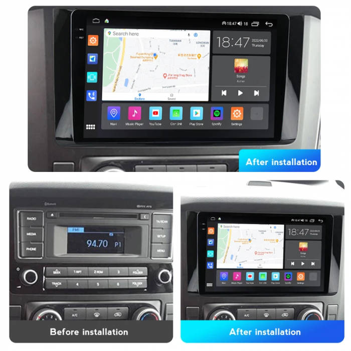 Navigatie Hyundai H350 2015-2021 Rezolutie 2K , 8GB RAM+128GB ROM QLED [2]