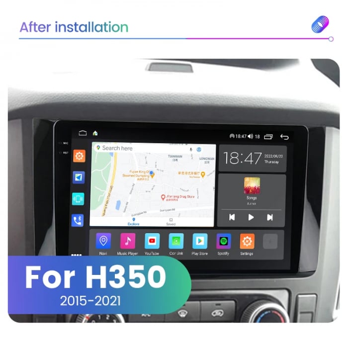 Navigatie Hyundai H350 2015-2021 Rezolutie 2K , 4GB RAM+64GB ROM QLED [3]