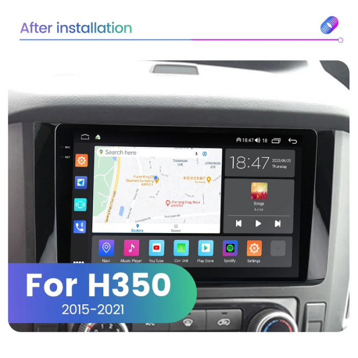 Navigatie Hyundai H350 2015-2021 Rezolutie 2K , 8GB RAM+128GB ROM QLED [3]