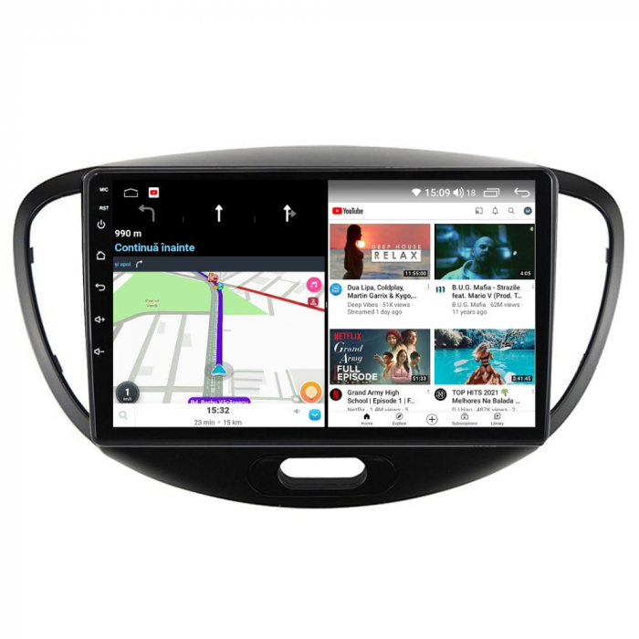 Navigatie Hyundai i10 2007 - 2013  Android 14 , 4GB RAM , Procesor Quad Core , Wireless Carplay si Android auto , Display HD Touchscreen, Wi-Fi , Bluetooth, USB [3]