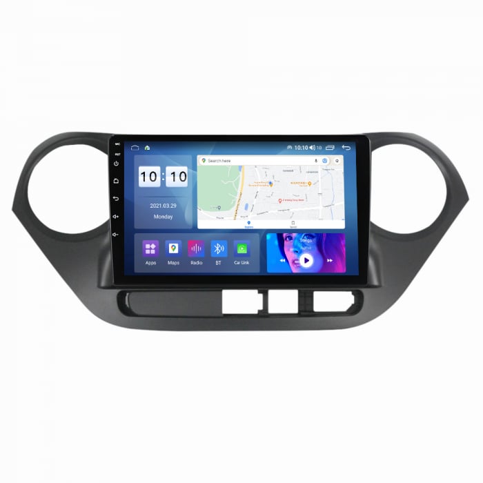 Navigatie Hyundai i10 ( 2013 - 2017 ) 4 GB RAM si 64 GB ROM, Slot Sim 4G, Procesor Octa Core, Carplay, Sunet DSP, Android, Aplicatii, Usb, Wi Fi, Bluetooth [1]