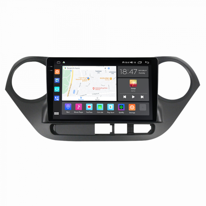 Navigatie Hyundai i10 din 2013-2017, Rezolutie 2K, Display QLED 9.5 inch, 4GB RAM si 64GB ROM, Android, Procesor Octacore, Slot sim 4G, Sunet DSP, Wireless Carplay si Android Auto, Camera Marsarier, U [2]