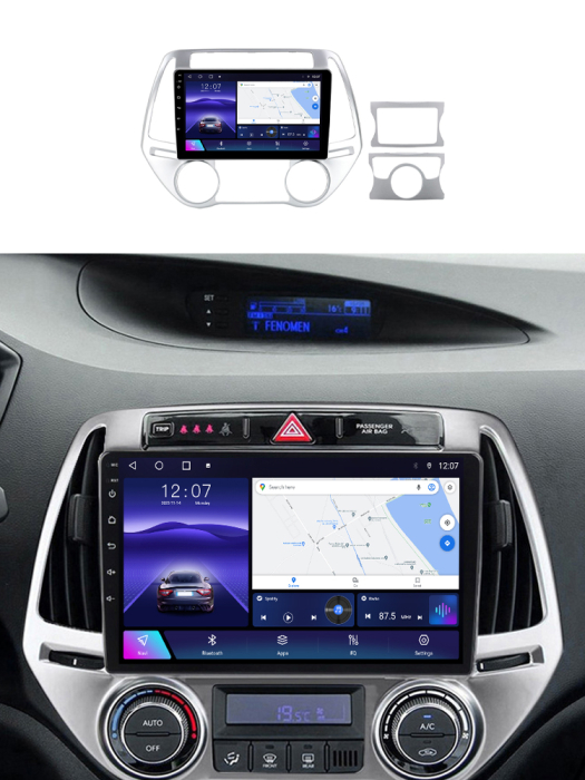 Navigatie  Hyundai i20 2012 - 2014 2016 - 2019  8GB RAM si 128GB ROM, Ecran QLED 9 inch, Android 14, Procesor Octacore, Slot sim 4G, Sunet DSP, Wireless Carplay si Android Auto [7]