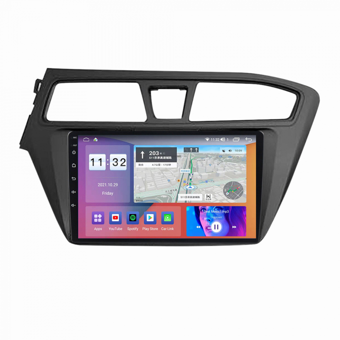 Navigatie Hyundai i20 din 2015 - 2017, 8GB RAM si 128GB ROM, Ecran QLED 9 inch, Android 14, Procesor Octacore, Slot sim 4G, Sunet DSP, Wireless Carplay si Android Auto, Camera Marsarier [3]