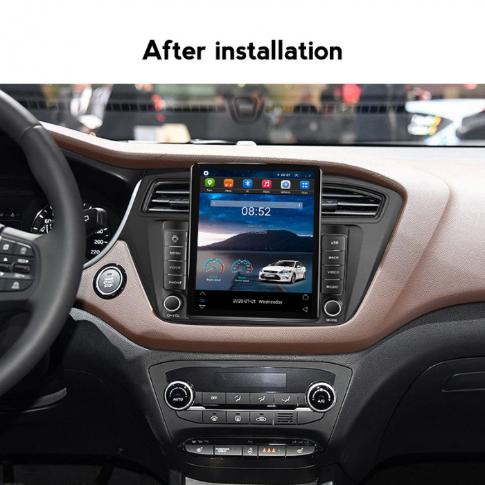 Navigatie Hyundai i20 din 2015 - 2017, Ecran TESLA 9.7 inch, 8 GB RAM si 128 GB ROM, Android 15, Slot Sim 4G, Procesor Octa Core, Carplay Wireless si Android auto, Procesor Sunet Digital DSP, Aplic [3]