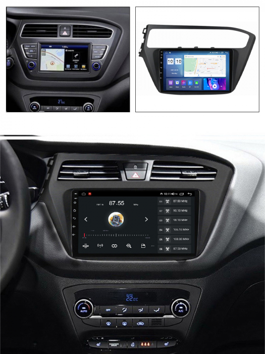 Navigatie Hyundai i20 din 2017 - 2018, Android 14, 2GB RAM si 32GB ROM, Display IPS 9 inch, Camera Marsarier, Internet, Aplicatii, Wi Fi, Usb, Bluetooth [2]
