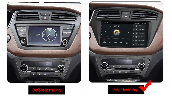 Navigatie Hyundai i20 din 2017 - 2018, Android 14, 2GB RAM si 32GB ROM, Display IPS 9 inch, Camera Marsarier, Internet, Aplicatii, Wi Fi, Usb, Bluetooth [6]