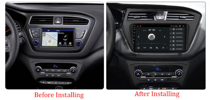 Navigatie Hyundai i20 din 2017-2018,  NAVIGPS, Android 14, Wireless Carplay si Android Auto, 2GB RAM si 32GB ROM, Display IPS 9 inch, Camera Marsarier, Internet, A [3]