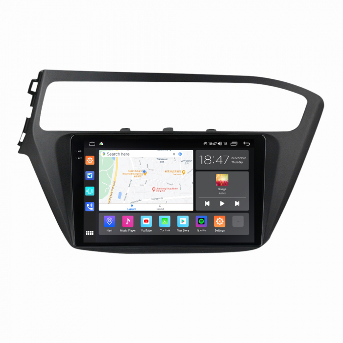 Navigatie Hyundai i20 din 2017-2018, Rezolutie 2K, Ecran QLED 9.5 inch, 8GB RAM si 128GB ROM, Android, Procesor Octacore, Slot sim 4G, Sunet DSP, Wireless Carplay [2]