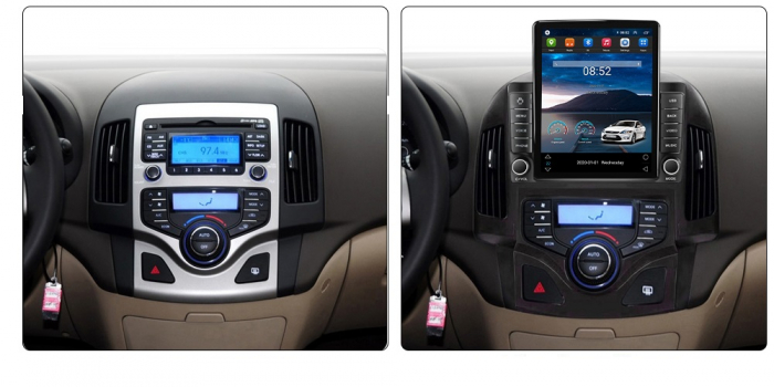 Navigatie Hyundai i30 din 2007-2012, Display TESLA 9.5 inch, 2GB RAM si 32GB ROM, Wireless Carplay si Android Auto, Procesor Octacore, Slot sim 4G, Sunet DSP, Camera Marsarier, Bluetooth, USB, Wi Fi, [2]