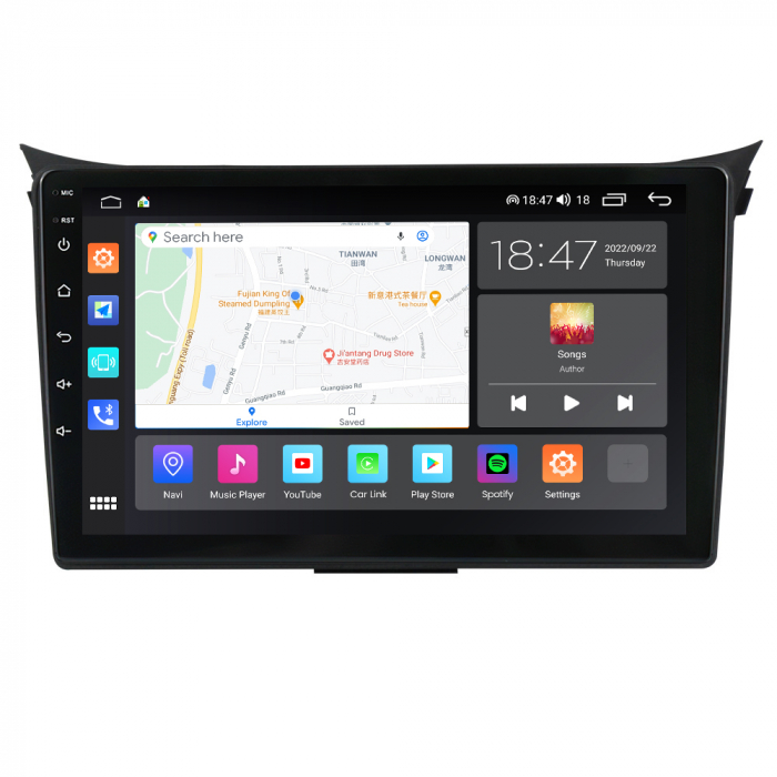 Navigatie Hyundai i30 din 2011-2017, Rezolutie 2K, Ecran QLED 9.5 inch, 8GB RAM si 128GB ROM, Android, Procesor Octacore, Slot sim 4G, Sunet DSP, Wireless Carplay [4]