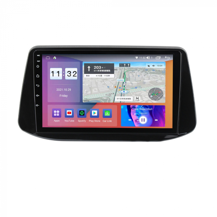 Navigatie Hyundai i30 din 2017-2021, Rezolutie 2K, Display QLED 9.5 inch, 4GB RAM si 64GB ROM, Android, Procesor Octacore, Slot sim 4G, Sunet DSP, Wireless Carplay si Android Auto, Camera Marsarier, U [2]