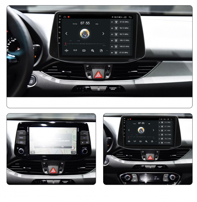 Navigatie Hyundai i30 din 2017-2021, Rezolutie 2K, Display QLED 9.5 inch, 4GB RAM si 64GB ROM, Android, Procesor Octacore, Slot sim 4G, Sunet DSP, Wireless Carplay si Android Auto, Camera Marsarier, U [4]