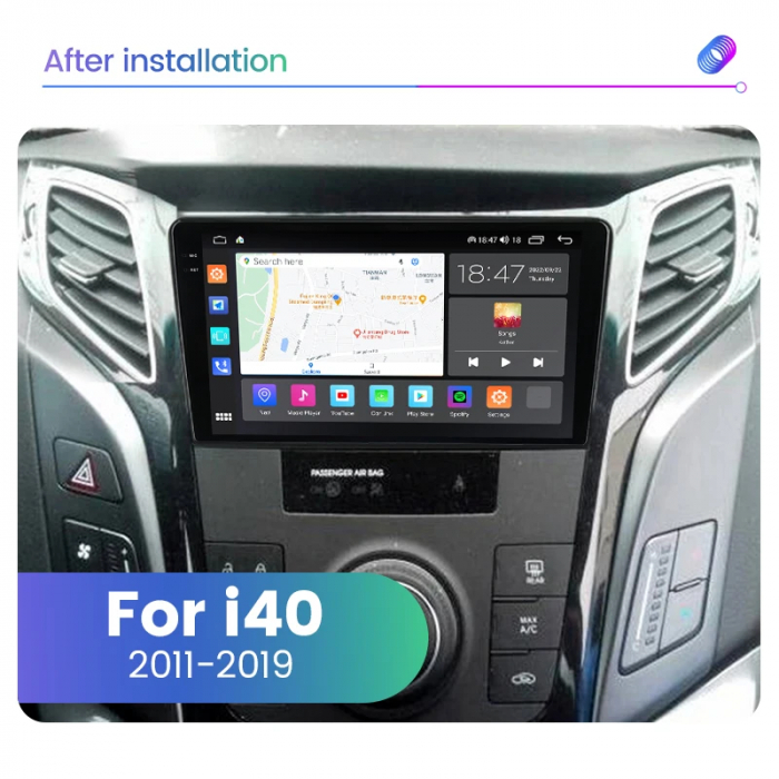 Navigatie Hyundai i40 2011-2019 Rezolutie 2K , 8GB RAM+128GB ROM QLED [2]