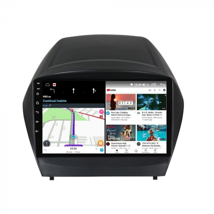 Navigatie Hyundai ix 35 din 2009 - 2015, 8GB RAM si 128GB ROM, Ecran QLED 9 inch, Android 14, Procesor Octacore, Slot sim 4G, Sunet DSP, Wireless Carplay si Android Auto, Camera Marsarier [2]