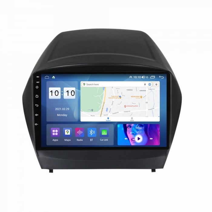 Navigatie Hyundai ix 35 din 2009 - 2015, 8GB RAM si 128GB ROM, Ecran QLED 9 inch, Android 14, Procesor Octacore, Slot sim 4G, Sunet DSP, Wireless Carplay si Android Auto, Camera Marsarier [1]