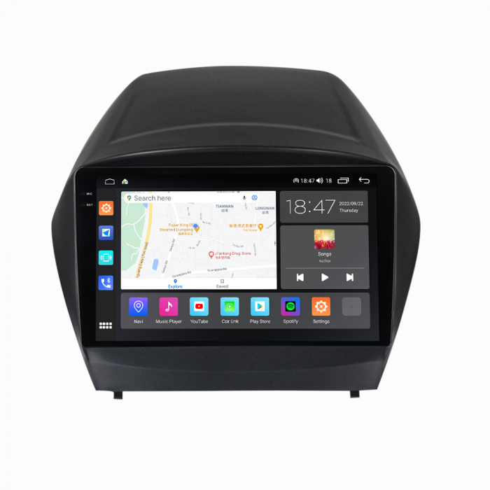 Navigatie Hyundai ix35 din 2009-2015, Rezolutie 2K, Display QLED 9.5 inch, 4GB RAM si 64GB ROM, Android, Procesor Octacore, Slot sim 4G, Sunet DSP, Wireless Carplay si Android Auto, Camera Marsarier, [3]