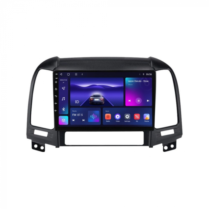 Navigatie Hyundai Santa Fe din 2006-2012, Rezolutie 2K, Display QLED 9.5 inch, 4GB RAM si 64GB ROM, Android, Procesor Octacore, Slot sim 4G, Sunet DSP, Wireless Carplay si Android Auto, Camera Marsari [2]