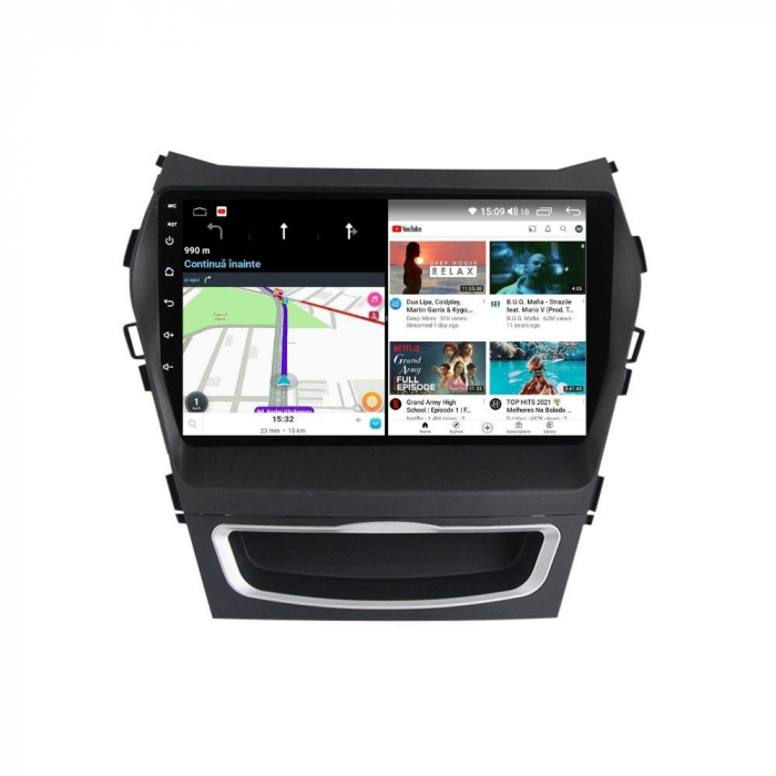 Navigatie Hyundai Santa Fe IX45 din 2012-2017, Android 14, Wireless Carplay si Android Auto, 2GB RAM si 32GB ROM, Display IPS 9 inch, Camera Marsarier, Internet, Aplicatii, Wi Fi, Usb, Bluetooth [3]