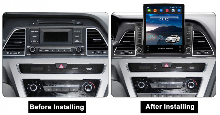 Navigatie Hyundai Sonata 9 din 2015 - 2018, Ecran TESLA 9.7 inch, 8 GB RAM si 128 GB ROM, Android 15, Slot Sim 4G, Procesor Octa Core, Carplay Wireless si Android auto, Procesor Sunet Digital DSP, Apl [3]