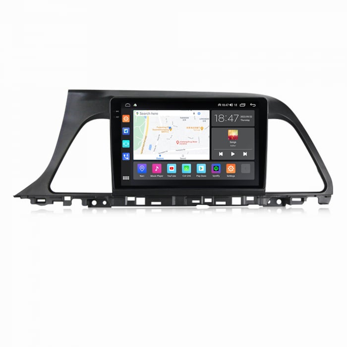 Navigatie Hyundai Sonata 9 din 2015-2018, Rezolutie 2K, Ecran QLED 9.5 inch, 8GB RAM si 128GB ROM, Android, Procesor Octacore, Slot sim 4G, Sunet DSP, Wireless Carplay [5]