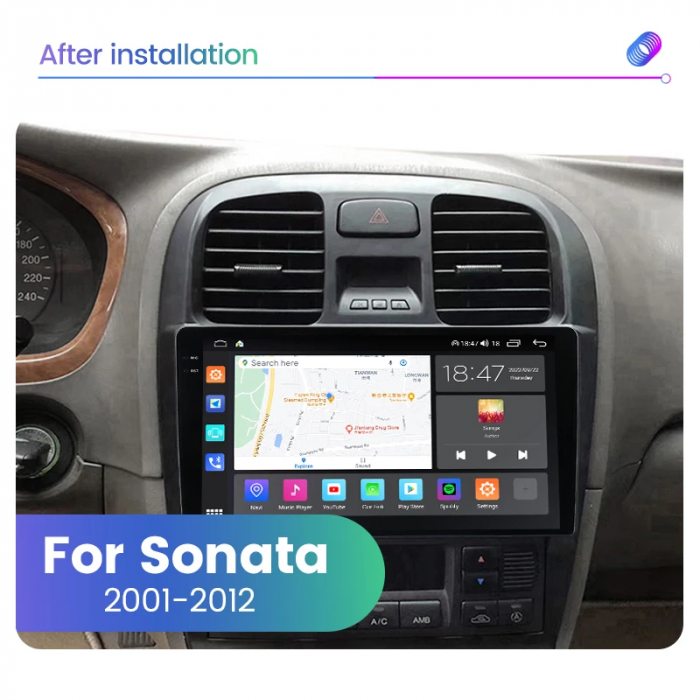 Navigatie Hyundai Sonata Fe 2001-2012 Rezolutie 2K , 8GB RAM+128GB ROM QLED [4]