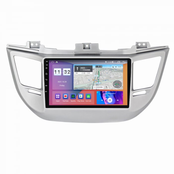 Navigatie Hyundai Tucson ( 2014 - 2018 ) , Android , 2GB RAM +32 GB ROM , Internet , 4G , Aplicatii , Waze , Wi Fi , Usb , Bluetooth , Mirrorlink [3]