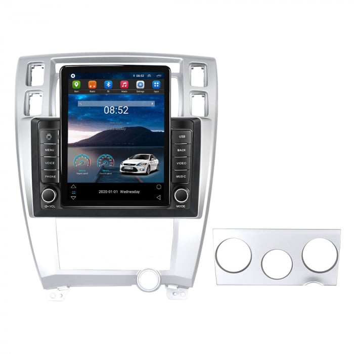 Navigatie Hyundai Tucson din 2006 - 2014, Display TESLA 9.5 inch, 2GB RAM si 32GB ROM, Wireless Carplay si Android Auto, Procesor Octacore, Slot sim 4G, Sunet DSP, Camera Marsarier, Bluetooth, USB, Wi [1]