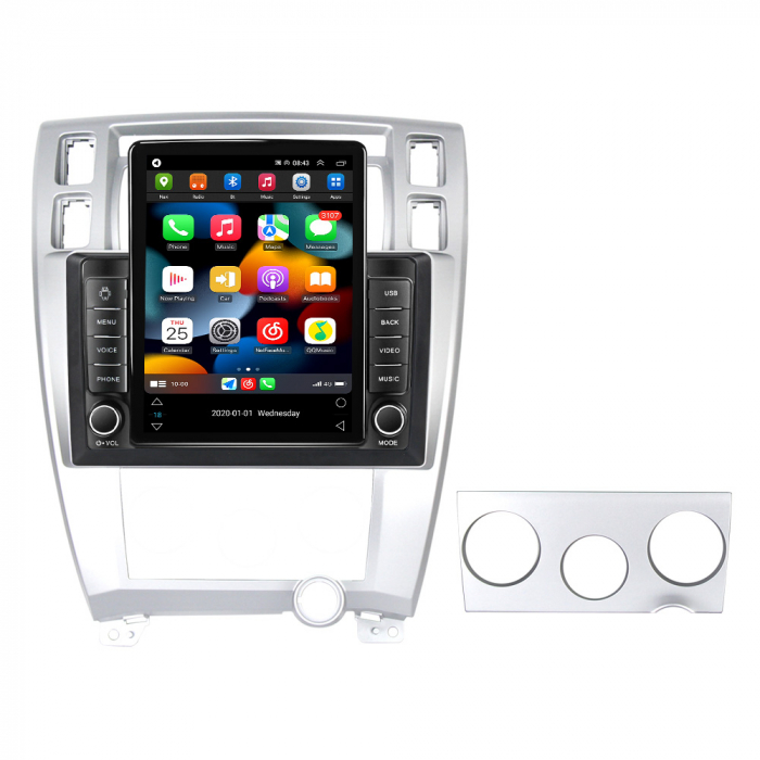 Navigatie Hyundai Tucson din 2006 - 2014, Ecran TESLA 9.7 inch, 8 GB RAM si 128 GB ROM, Android 15, Slot Sim 4G, Procesor Octa Core, Carplay Wireless si Android auto, Procesor Sunet Digital DSP, Aplic [2]