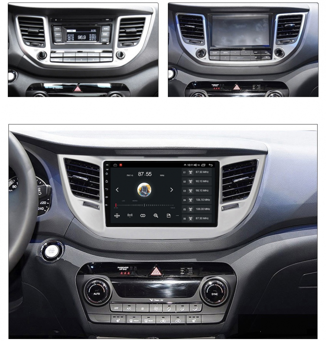 Navigatie Hyundai Tucson din 2014-2018, Android 14, Wireless Carplay si Android Auto,2GB RAM si 32GB ROM, Display IPS 9 inch, Camera Marsarier, Internet, Aplicatii, Wi Fi, Usb, Bluetooth [2]