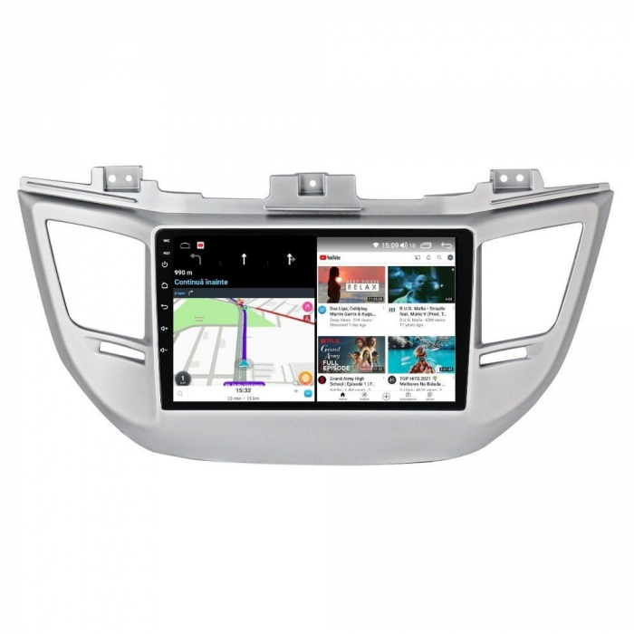 Navigatie Hyundai Tucson din 2014-2018, Android 14 , 4GB RAM, Octacore, Slot Sim 4G, DSP, GPS, Wi-FI, Carplay, Android Auto, USB, Bluetooth, Waze, Touchscreen, 9 inch [3]