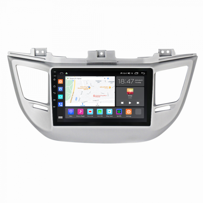 Navigatie Hyundai Tucson din 2014-2018, Rezolutie 2K, Display QLED 9.5 inch, 4GB RAM si 64GB ROM, Android, Procesor Octacore, Slot sim 4G, Sunet DSP, Wireless Carplay si Android Auto, Camera Marsarier [3]