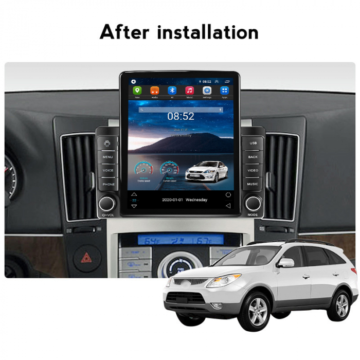Navigatie Hyundai Veracruz IX 55 2006-2015 Ecran TESLA 9.7 inch, 8 GB RAM si 128 GB ROM, Android 15, Slot Sim 4G, Procesor Octa Core, Carplay Wireless si Android auto, Procesor Sunet Digital DSP, Apli [3]