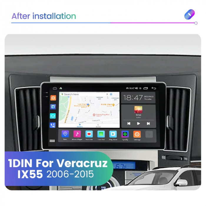 Navigatie Hyundai Veracruz IX 55 2006-2015 Rezolutie 2K , 8GB RAM+128GB ROM QLED [3]