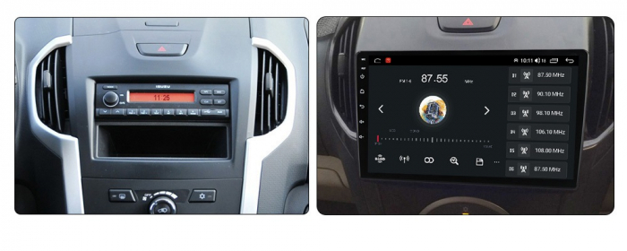Navigatie Isuzu D MAX din 2012-2019 Android 14 , 4GB RAM , Procesor Quad Core , Wireless Carplay si Android auto , Display HD Touchscreen, Wi-Fi , Bluetooth, USB [5]