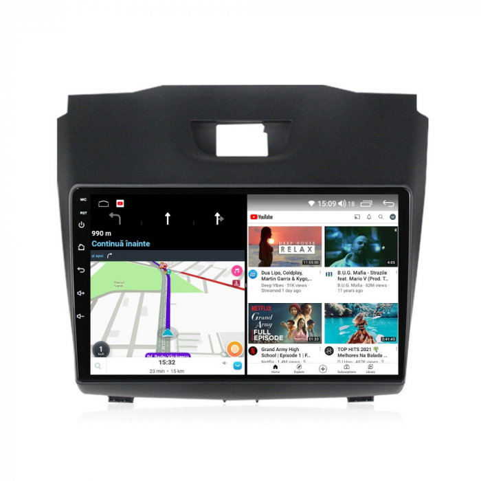 Navigatie Isuzu D MAX din 2012-2019 Android 14 , 4GB RAM , Procesor Quad Core , Wireless Carplay si Android auto , Display HD Touchscreen, Wi-Fi , Bluetooth, USB [3]