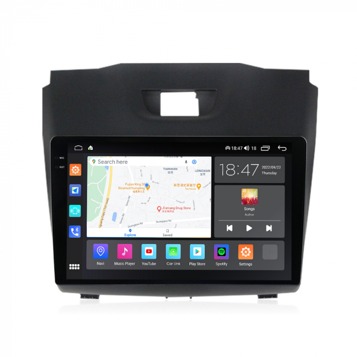 Navigatie Isuzu D MAX din 2012-2019, Rezolutie 2K, Display QLED 9.5 inch, 4GB RAM si 64GB ROM, Android, Procesor Octacore, Slot sim 4G, Sunet DSP, Wireless Carplay si Android Auto, Camera Marsarier, U [2]
